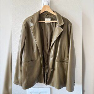 Urban Outfitters Vegan Leather Blazer